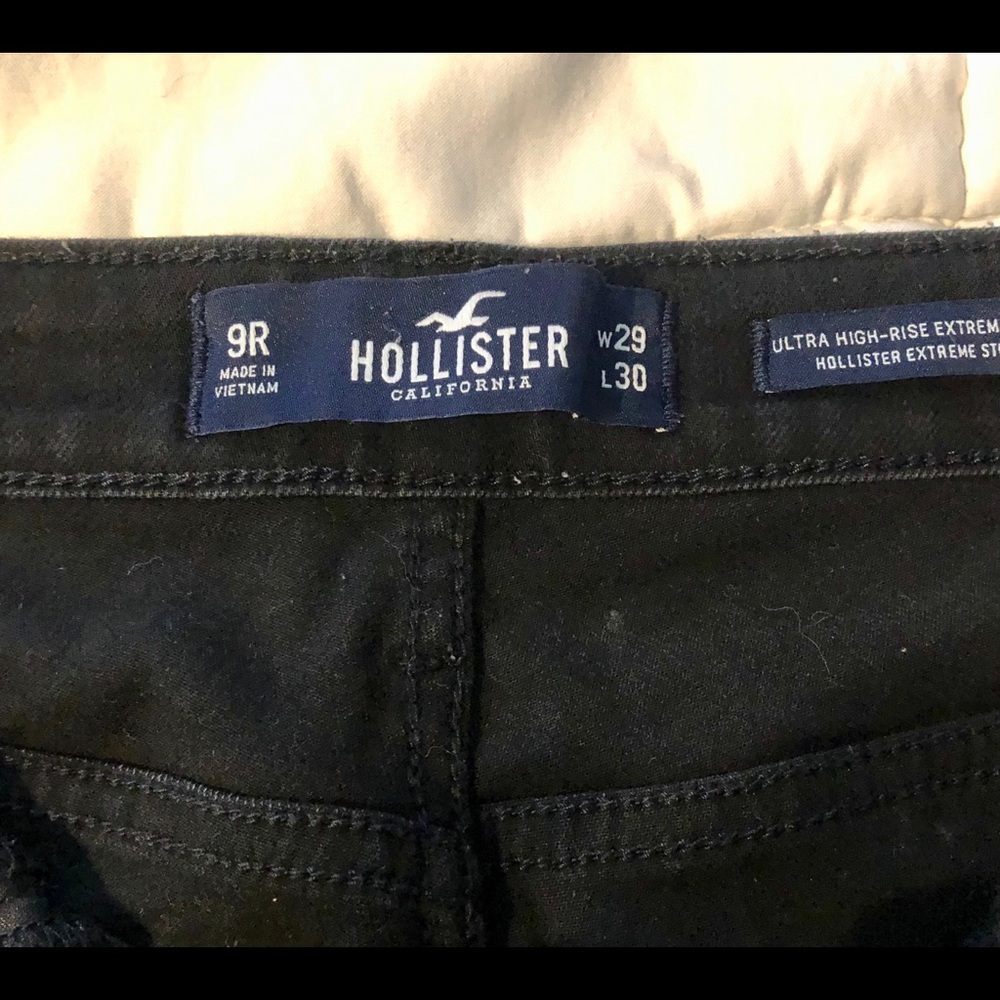 Hollister jeans. Black distressed bottoms